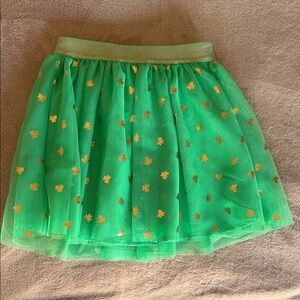 Green and Gold Floral Women's Skirt